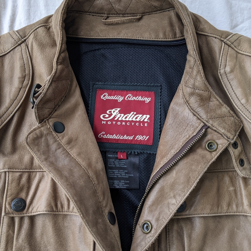 Men's Large Indian Motorcycle Riding Jacket. Excellent condition